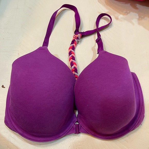 Victoria's Secret Purple Bra with Pink Accents - Picture 1 of 2